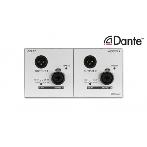 ECLER WP22DN Dante™ Interface in a Wall Panel